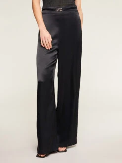 Pantaloni Palazzo In Raso