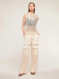 Pantaloni Cargo In Raso -TraumKleid Verkäufe P129Q002767N021 08I high res