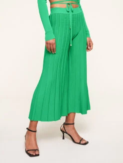 Pantaloni Cropped In Maglia