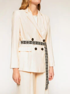 Giacca Sfoderata Con Cintura In Gros Grain -TraumKleid Verkäufe Q490Q100473N002 06I high res