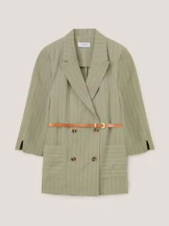 Giacca Doppiopetto Gessata Con Cintura -TraumKleid Verkäufe Q540Q000527N0Z5 09S high res