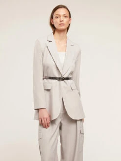 Giacca Monopetto Con Cintura