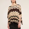 Poncho In Maglia Lurex Fantasia Chevron -TraumKleid Verkäufe S907E002718N0V2 02I high res