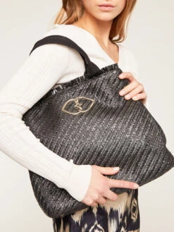Tote Bag In Rafia Con Manici In Ecopelle -TraumKleid Verkäufe Z280E201365N033 12I high res